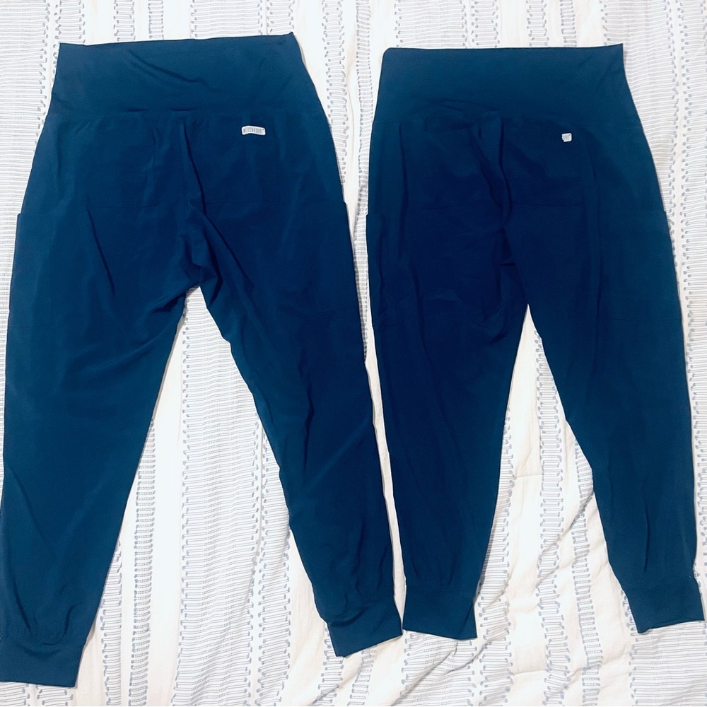 TWO PAIRS of Med Couture Maternity Jogger Scrubs Pants, Medium